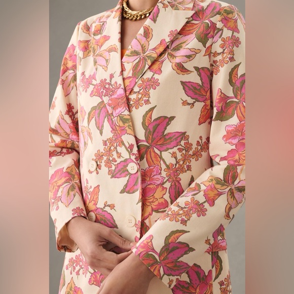 Anthropologie x Dolan Linen Floral Blazer - Picture 6 of 10
